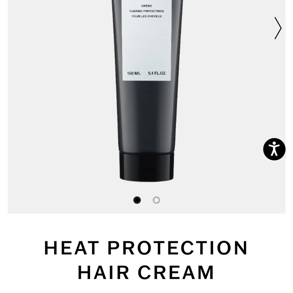 Black Heat Protection Hair Cream for Grooming